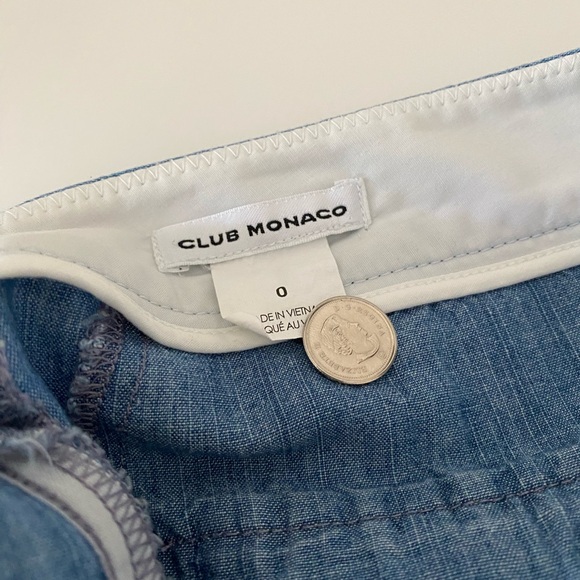 Club Monaco Scalloped Jean Short - Picture 5 of 7
